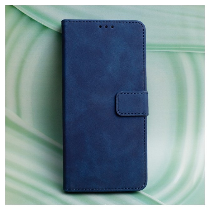 Husa Tip Carte Upzz® Smart Velvet, Compatibila Cu Samsung Galaxy A27 5G, Piele Ecologica Soft, Inchidere Magnet, Navy Blue