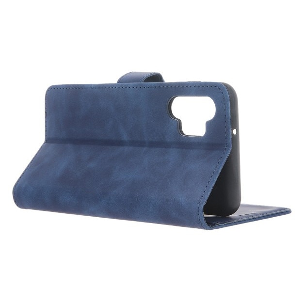Husa Tip Carte Upzz® Smart Velvet, Compatibila Cu Samsung Galaxy A27 5G, Piele Ecologica Soft, Inchidere Magnet, Navy Blue