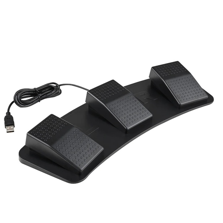 YANYXR USB lábkapcsoló, hármas, fekete, 37.6x12.1x4.3cm