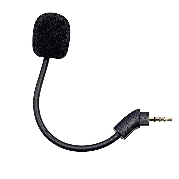 YANYXR csere mikrofon HyperX Cloud Revolver gaming fejhallgatóhoz, hajlékony kar, 16cm, fekete