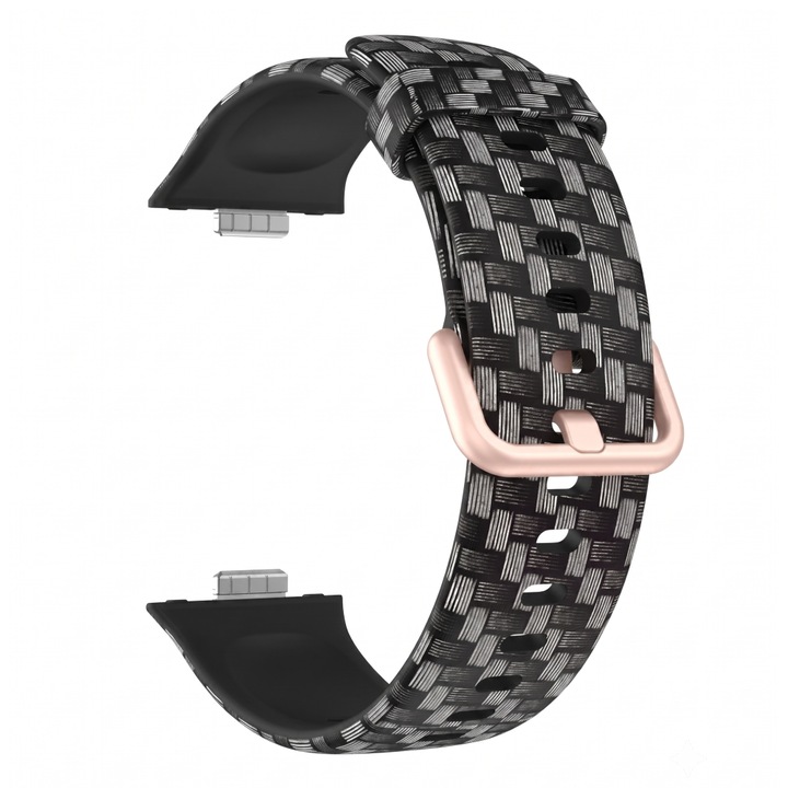Силиконова каишка за Huawei Watch Fit 3 / 4 / 4 Pro / 5 / 5 Pro, специализирано захващане, метална катарама, многоцветен модел 6