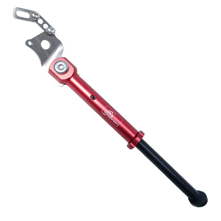 Suport lateral bicicleta YANYXR universal reglabil aluminiu rosu-negru 18x22cm