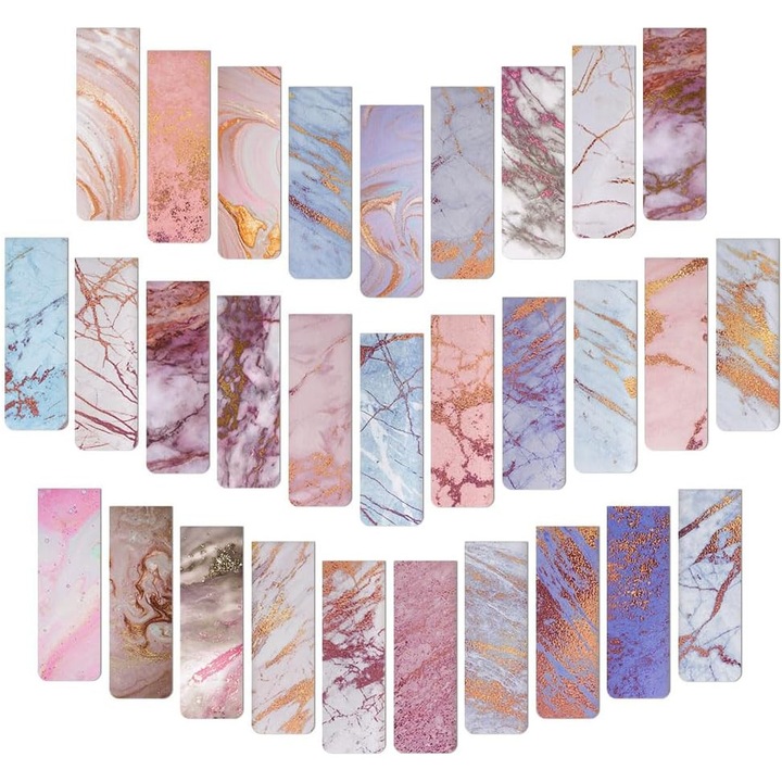 Marcaje Magnetice Vicloon - Set 30 Pagina, Design Marmorat