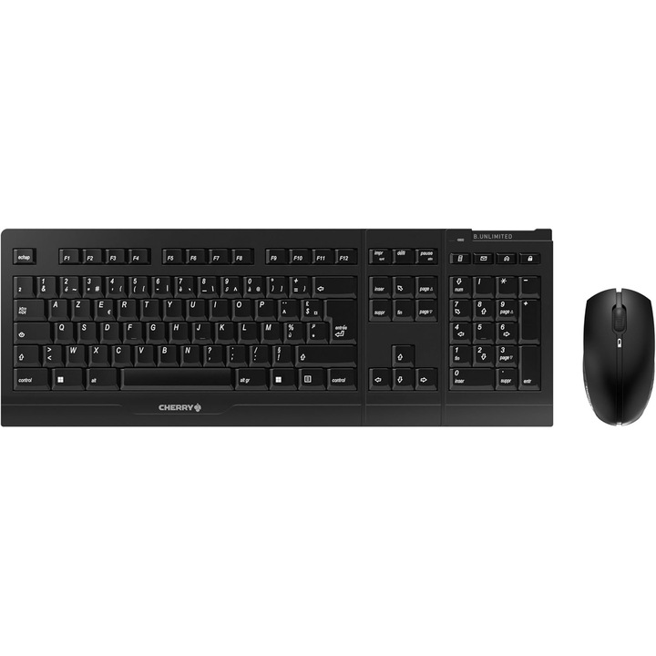 Комплект безжична клавиатура и мишка CHERRY B.UNLIMITED 3.0 Черна - Френска