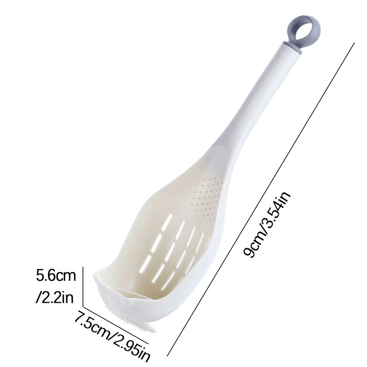 Lingura multifunctionala YANYXR, maner lung, filtru, rezistenta la temperaturi inalte, 33cm