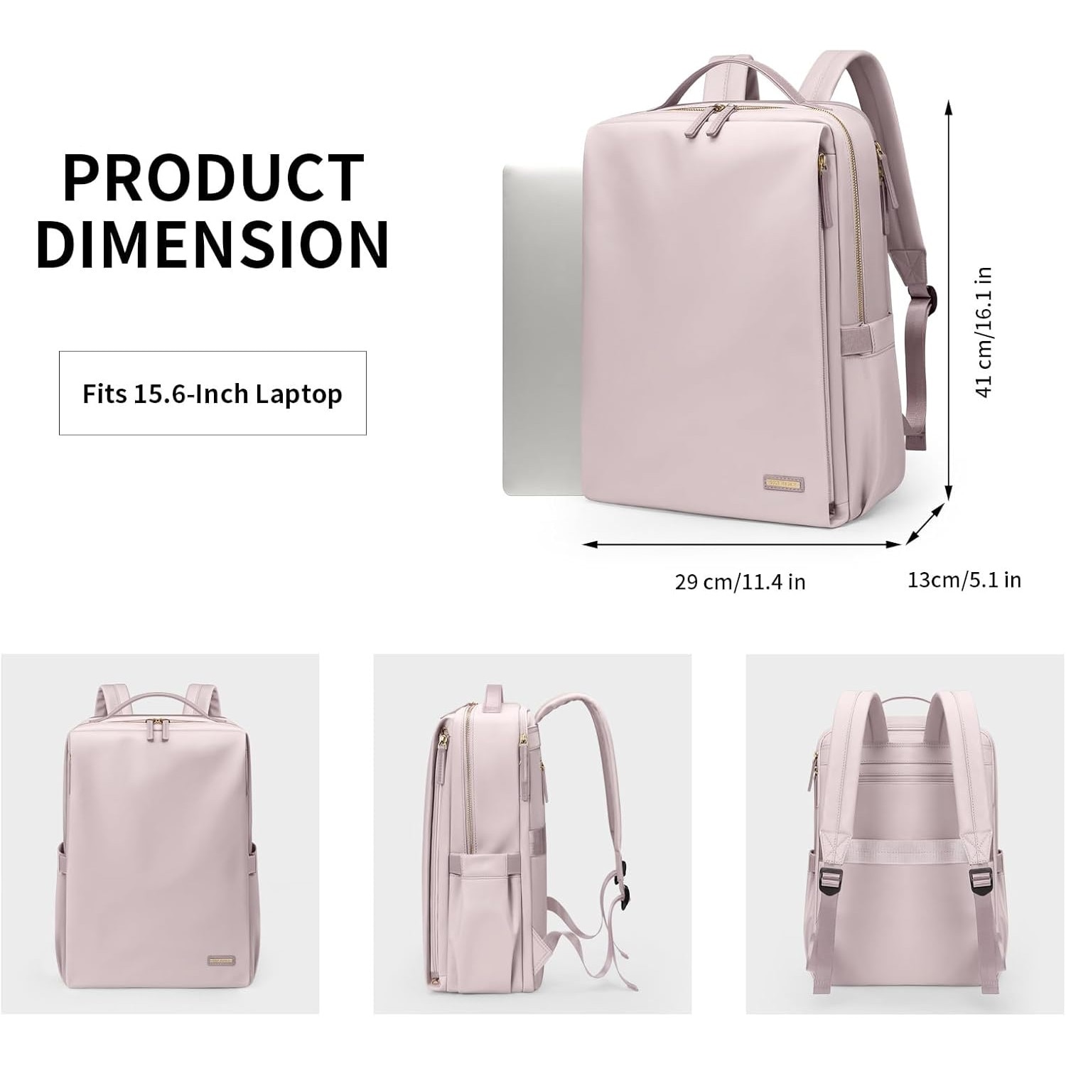 Rucsac Elegant Laptop Femei, Aprobare Avion, 15.6 Inch, Multifunctional