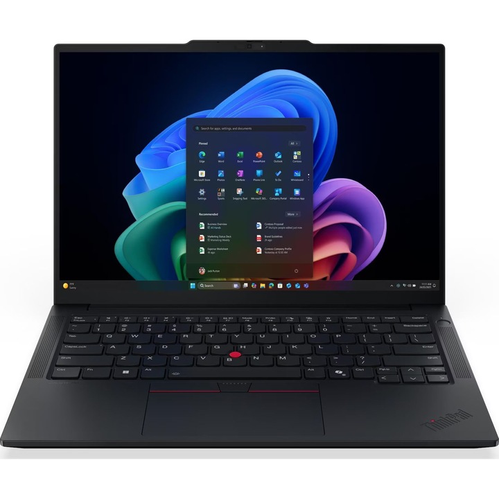 Лаптоп Lenovo ThinkPad E14 G8 с Intel Core Ultra 5 325 (1.6/4.5GHz, 12M), 16 GB, 512GB M.2 NVMe SSD, Intel Graphics 4 Xe3, Без OS, Черен