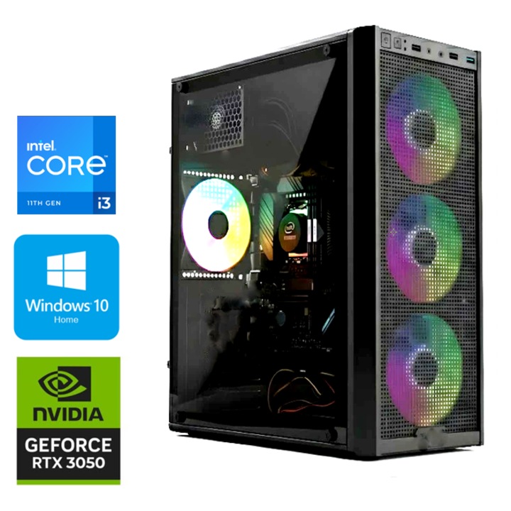 PC за игри ДЕЦА ОК 3-7 години Intel ® I3 8100, Видео NVidia® GForce RTX 3050 8GB DDR6 256Biti, 8 GB RAM, 500GB Hdd, опт