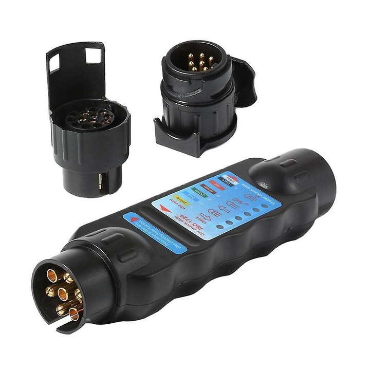 Tester circuite 7 pini pentru remorca si camion, LED, 20x5x4cm
