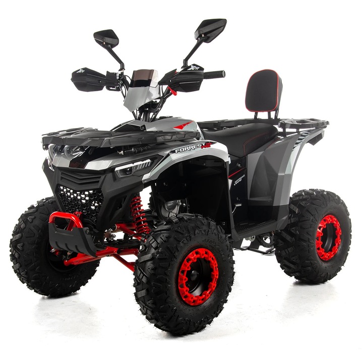 ATV XTR Pro Forest 125cc, 8 inch, Semi-Automat 3+1, Pornire Electrica, Gri-Rosu