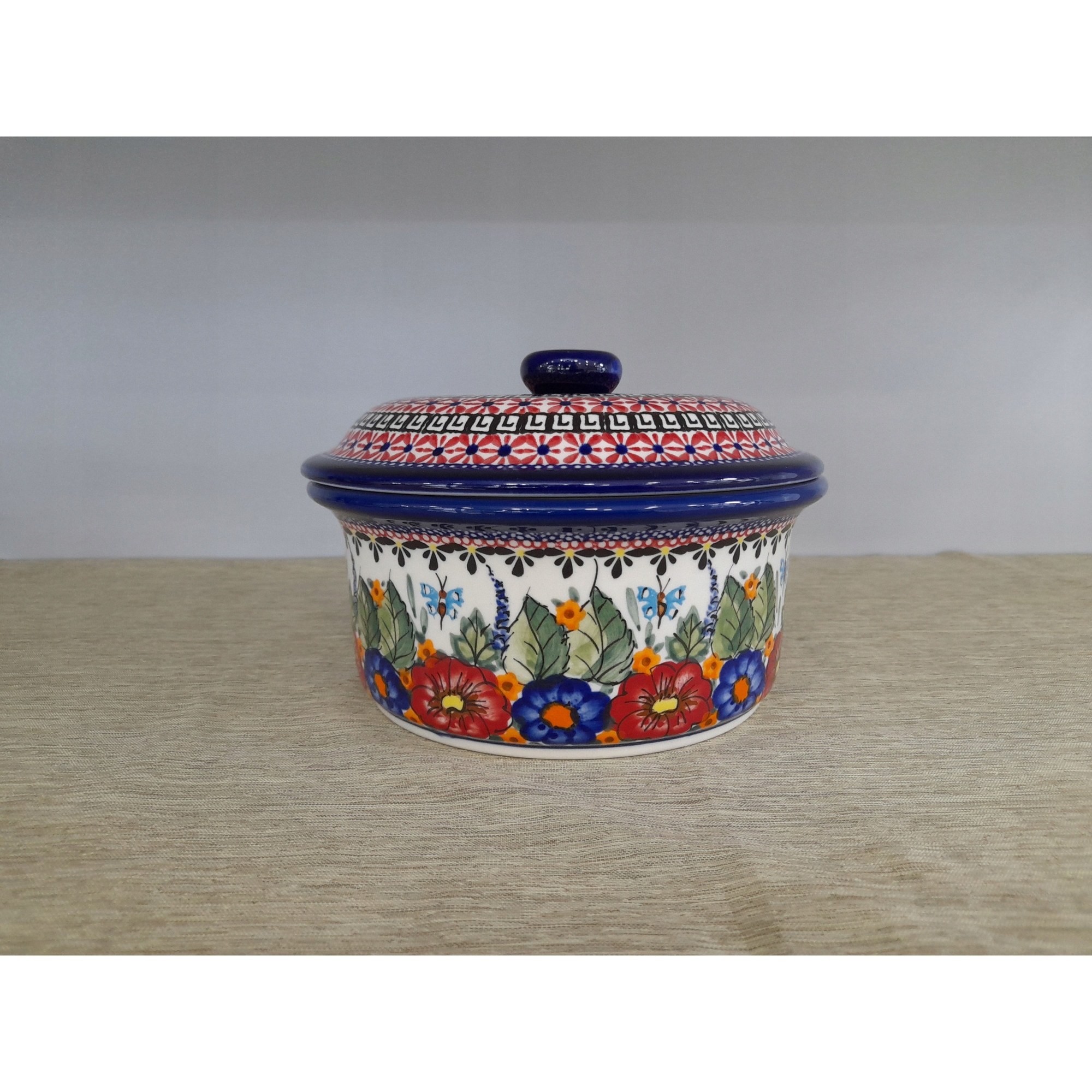 Bolesławiec Bol de ceramică Decorat Capacitate Diametru, 1,2 litri