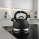 Ceainic cu fluier Hauspremium 3,5L inox negru