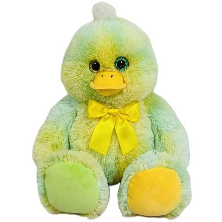 Plüssjáték, sárgászöld csibe csokornyakkendővel, 54 cm