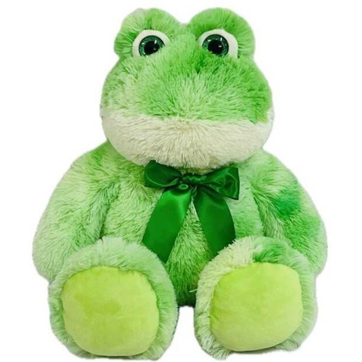 Plüss béka, zöld béka csokornyakkendővel 54 cm