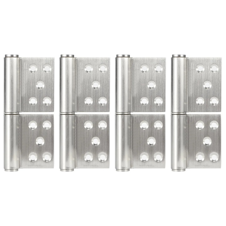 Set 2 balamale detasabile din otel inoxidabil YANYXR 13.1x1.6cm argintiu