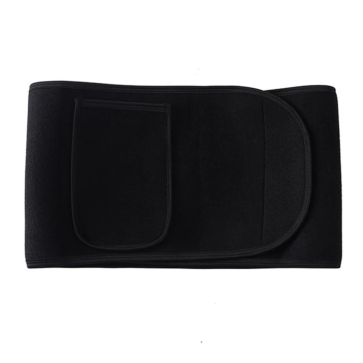 YANYXR neoprén karcsúsító öv, fekete, állítható, 30x10cm