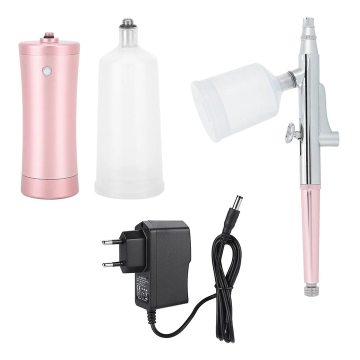 Kit aerograf multifunctional YANYXR, pulverizator oxigen, alb, 11.8x4.3x4.3cm
