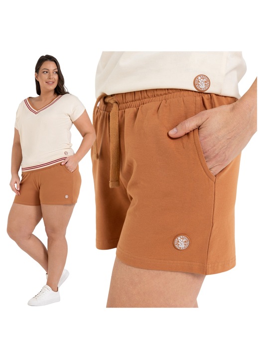 Pantaloni Dama, Moraj, Portocalii, Uni, Croi Scurti, Bumbac, Material Foarte Confortabil, Portocaliu