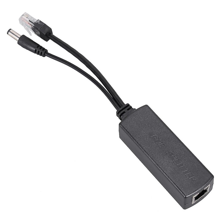 Адаптер Power Over Ethernet POE сплитер 12V 2A черен 80x27x20mm