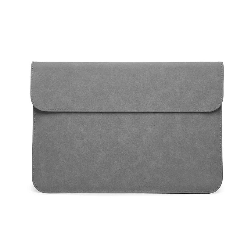 Husa laptop YANYXR 13-14.2 inch, piele PU, gri inchis, rezistenta la socuri si apa