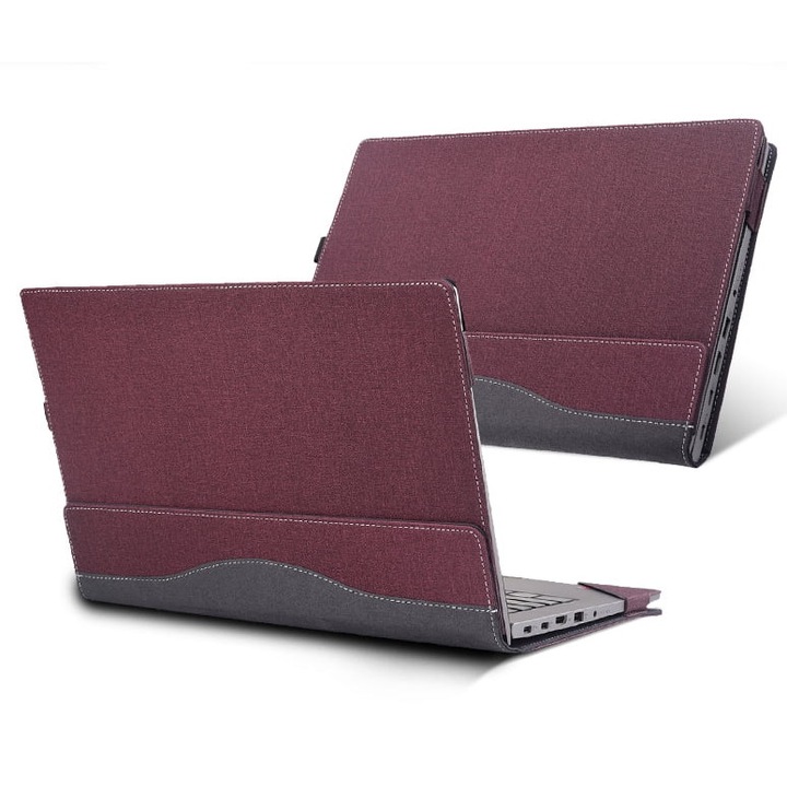 Husa laptop YANYXR ThinkPad E15 Gen 2/3/4, detasabila, rosu vin, 15.6 inch, 36.5x24x1.89cm