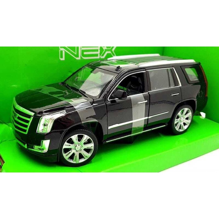 Cadillac Escalade fekete makett 2017, 1/24 méretarány
