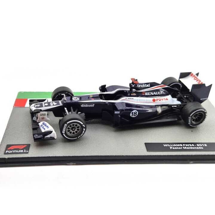 Formula 1 2012 Williams FW34 #18 Pastor Maldonado modellautó, 1/43 méretarány, kék és fehér