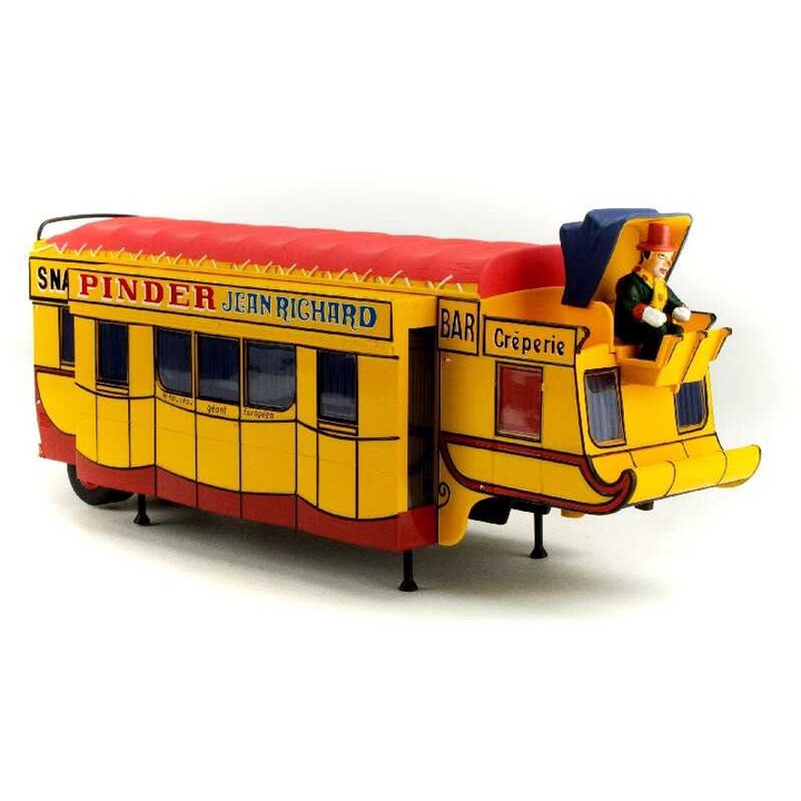 Pinder cirkusz lakókocsi modell, creperie/snack furgon, 22cm, 1/43 méretarány