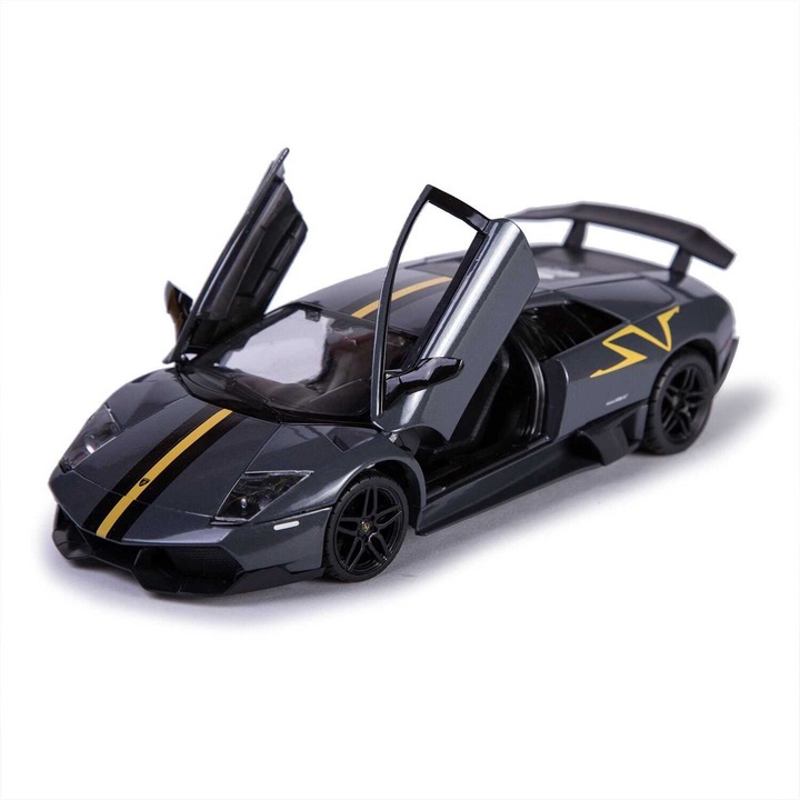 Lamborghini Murcielago LP670-4 modellautó, 1/24 méretarányú, antracitszürke