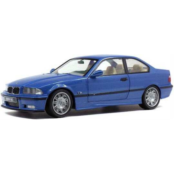BMW e36 coupe m3 1990 modellautó kék 1/18 méretarány Solido
