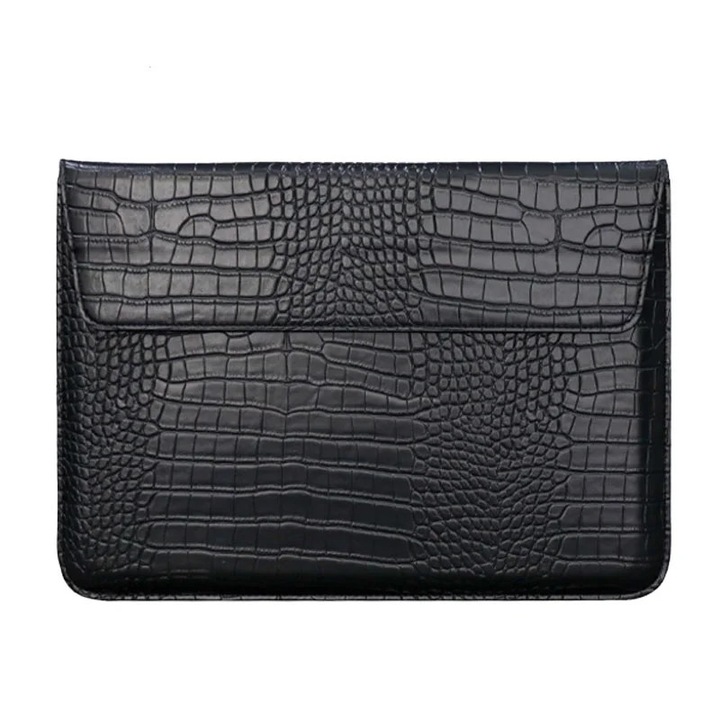 Geanta laptop YANYXR piele PU negru 15 inch personalizabila