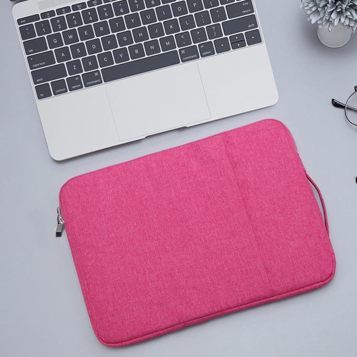 Husa laptop YANYXR 13-16 inch, impermeabila, roz rosu