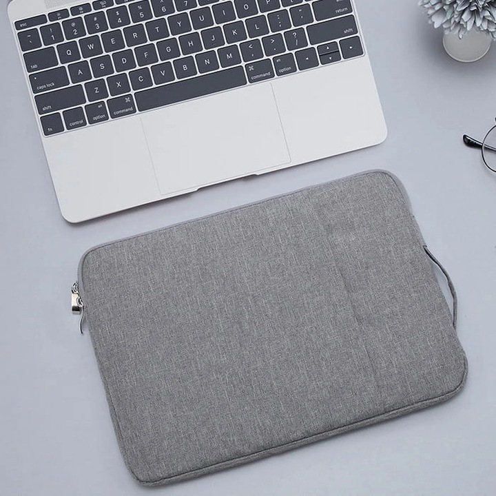 Husa laptop YANYXR 13-16 inch, rezistenta la apa, gri cowboy, 10 inch