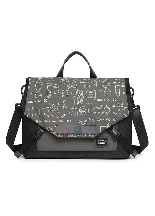 Geanta borseta YANYXR, unisex, capacitate mare, canvas, 39x5x28cm, negru