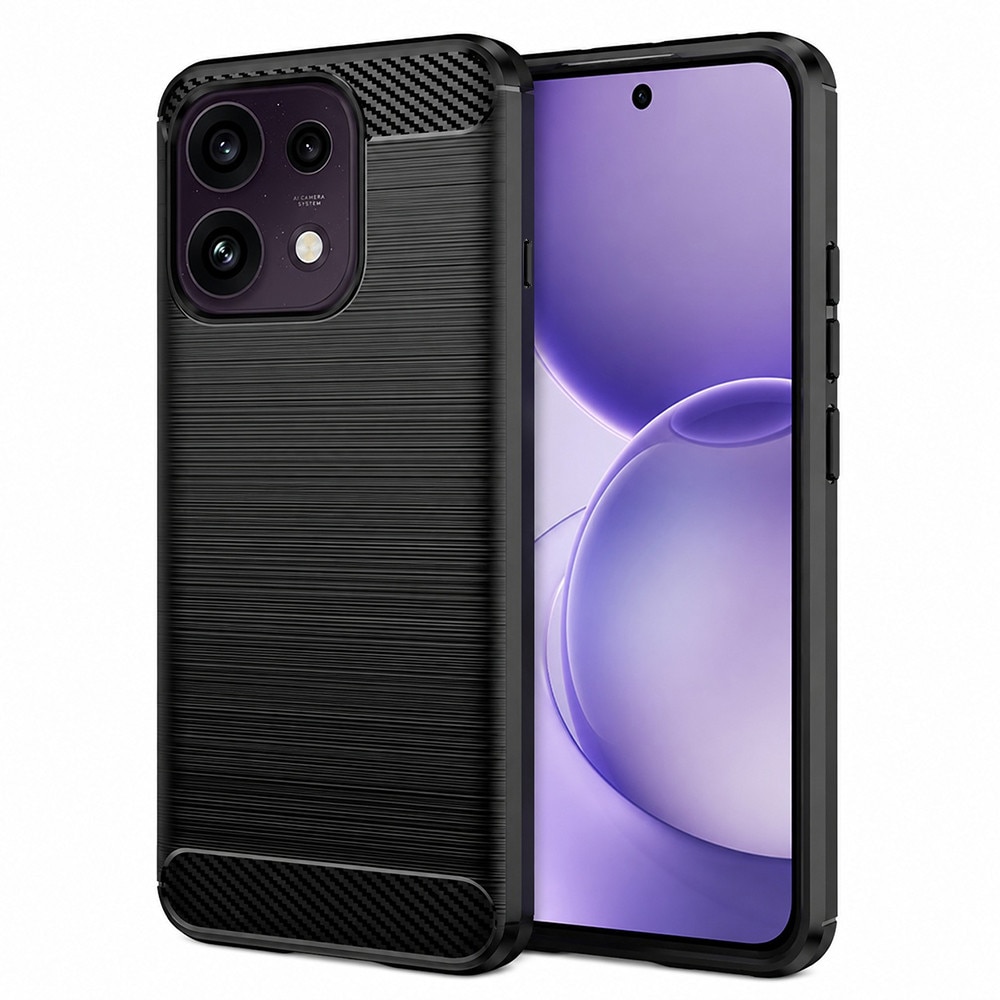 Husa pentru Oppo Reno16 F / Reno16 FS - Techsuit Carbon Silicone - Black