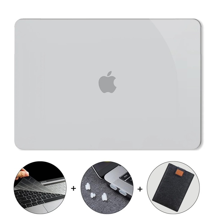 Husa laptop YANYXR 13-16 inch, imprimare laser colorata, transparenta, set complet