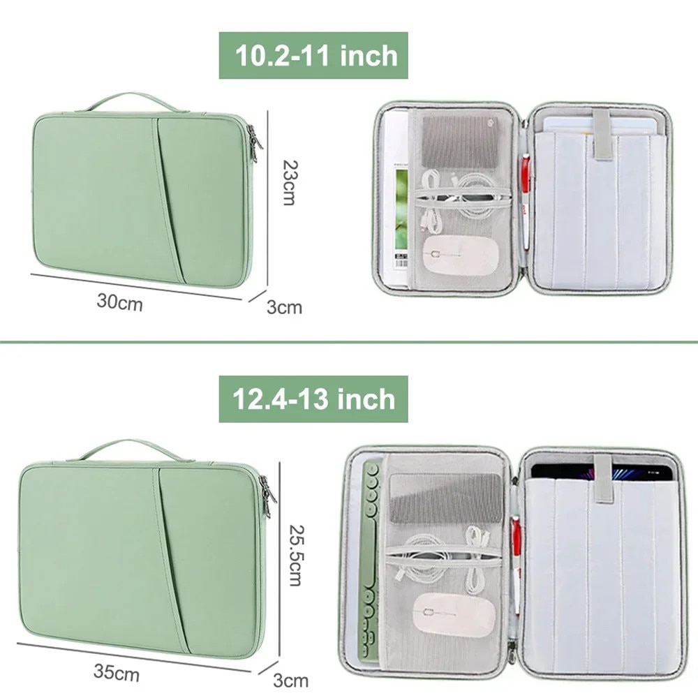 Husa tableta YANYXR 11 inch albastru inchis impermeabila cu buzunare accesorii