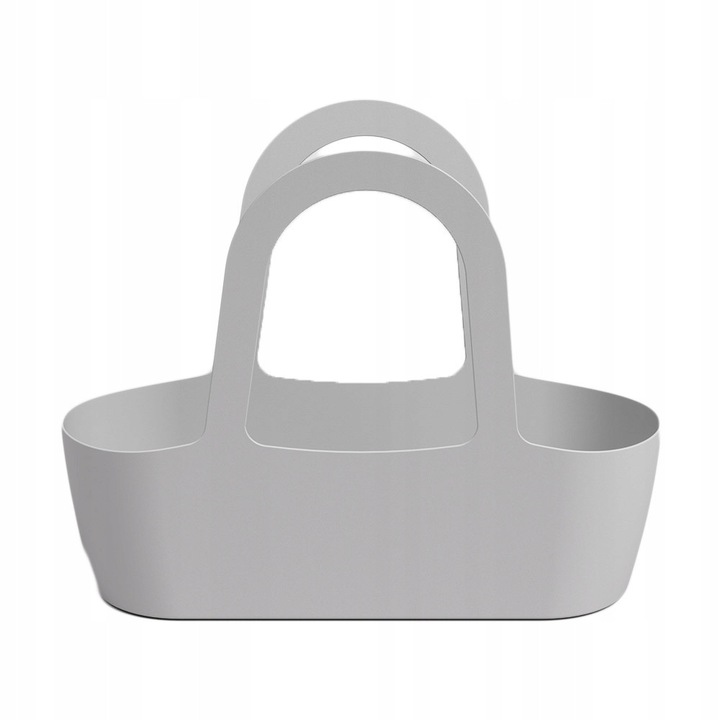 Cos decorativ PARIS gri, 43x16x34 cm, pentru plante si depozitare