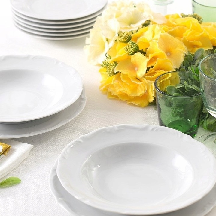 Mélytányér Fehér Porcelán Maria Teresa 22.5 cm Chodzież