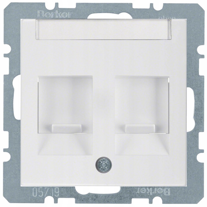Priza Retea Berker B.kwadrat 2x RJ45 Cat 6, Montaj Fara Scule