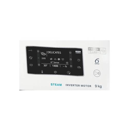 Masina de spalat rufe Whirlpool FFD 9479 BCV EE, 9 kg, 1400 RPM, Clasa A, Motor Sense Inverter, 6th Sense, FreshCare+, Steam Refresh, Alb