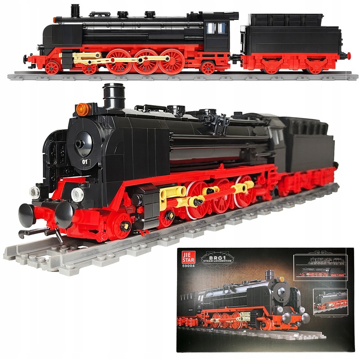 Set Constructie Locomotiva Parowa Retro cu Sina, 1173 Piese