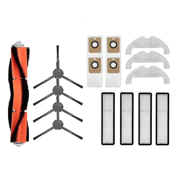 Set accesorii aspirator robot YANYXR Z10 Pro L10 Plus, filtru HEPA, perii, lavete, saci, multicolor