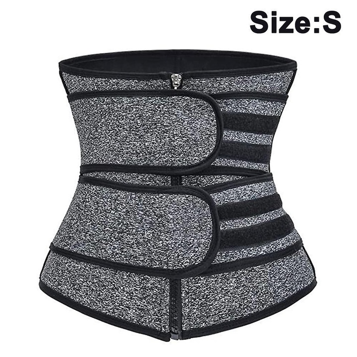 Centura slabire sport, corset, spandex, negru, S-XL, set