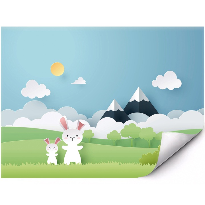Fali poszter Misztikus naplemente trópusi dzsungelben modern belső terekhez 350x250 cm