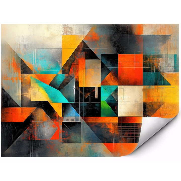 Prémium falfotótapéta Zöld geometria elbűvölő arany stílusban modern belső terekhez 400x280 cm