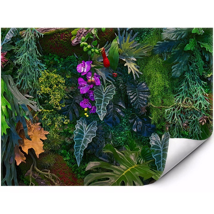 Prémium fotótapéta Napfényes dzsungel erdei patakkal modern belső terekbe 400x280 cm
