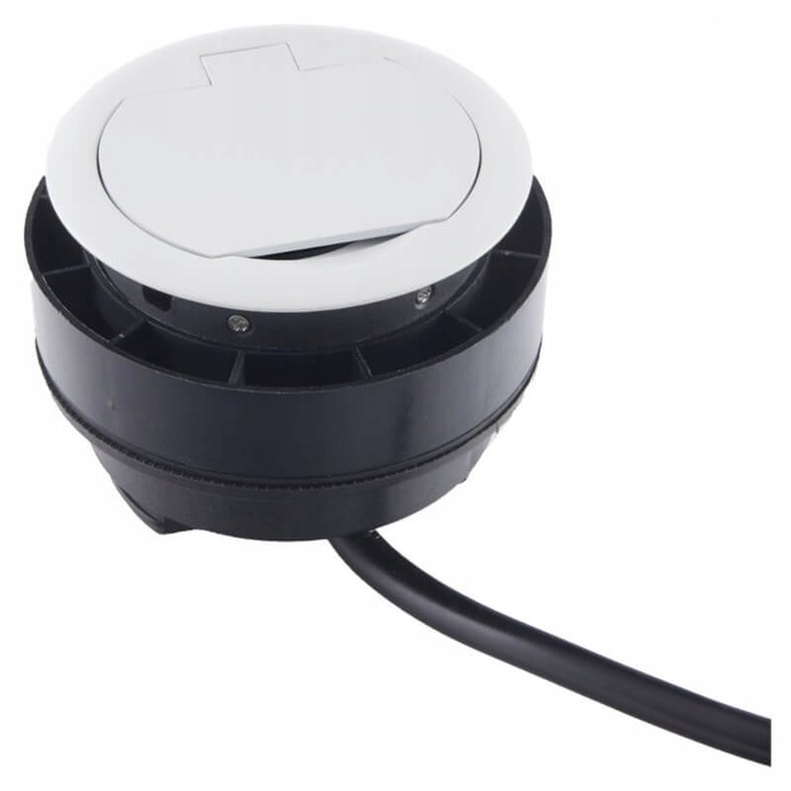 Priza incastrata blat SFL RING 230V + USB, Alb Mat