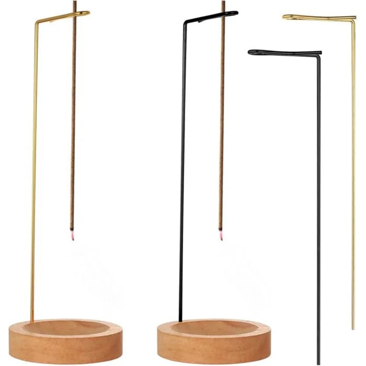 Set 2 suporturi lemn pentru betisoare parfumate invers, maro