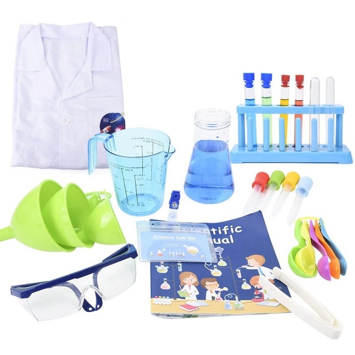 Costum de experiment stiintific copii YANYXR set cu accesorii multicolor 3-11 ani